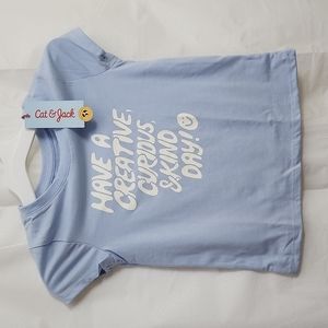 Cat & JACK Lt Blue have a creative..day Toddler short sleave shirt NEW WITH TAGS